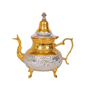 Tetera de Latón Martillado de Estilo Real, Acabado Mate de Latón Puro, para Servir Té y Café, Regalos Taluka, Material Metálico - Product Image 6