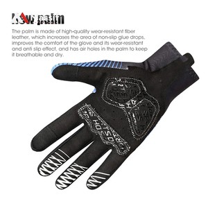 Gants de cyclisme personnalisés en daim neufs, à doigts entiers, antidérapants, imperméables, avec fermeture auto-agrippante pour le motocross et la moto tout-terrain - Product Image 2
