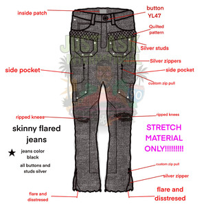 Trending Men Denim Cargo Jeans Streetwear Washed Blue Stacked Fit with Multi-Pockets Exposed Zippers and <b>Ankle</b> Zips Denim Pants - Product Image 4