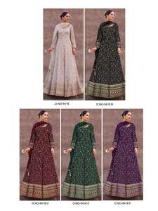 Traje Anarkali de Tela Georgette de Diseño Elegante en Nueva Colección, Atuendo Glamuroso Más Vendido para Damas, Listo para Usar - Product Image 6