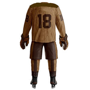 Conjunto de Uniforme de Hockey sobre Hielo Más Reciente en Oferta, 100% Poliéster Ecológico, Transpirable, de Secado Rápido, con Impresión por Sublimación y Logotipo Personalizado - Product Image 3