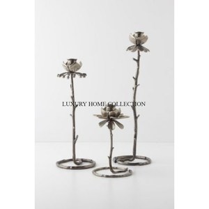 Bougeoirs en aluminium plaqué or en forme d'arbre avec la plus grande qualité Bougeoirs d'intérieur de différentes tailles pour la maison et le festival - Product Image 2
