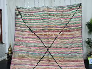 Alfombra marroquí Azilal de alta calidad, alfombra Boujad colorida, pila alta, fabuloso patrón abstracto bohemio para el hogar de lujo, precio a granel - Product Image 2