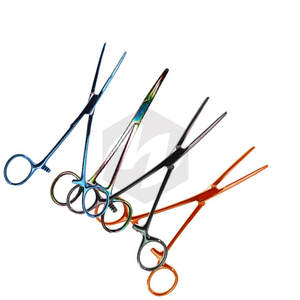 Pince à Carmalt manuelle en acier inoxydable de qualité supérieure 6 1/4 "pince hémostatique chirurgicale enduite de couleur droite MOL vétérinaire réutilisable - Product Image 6