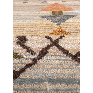 Tapis Manchaha 9x12 noué à la main en laine et soie de bambou - Les-2502 - Tapis géométrique rectangulaire pour salon et couloir, idéal pour la maison - Product Image 3