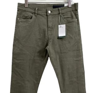 กางเกงผ้าทอลายทแยงสำหรับผู้ชายกางเกงผ้าคอตตอนทอคุณภาพระดับพรีเมียม - Product Image 1