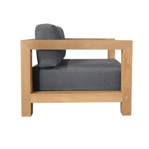 Fauteuil en bois avec coussin, mobilier moderne minimaliste fabriqué en Indonésie - Product Image 4