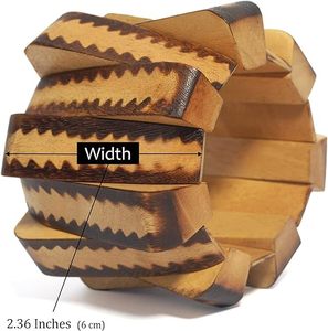 Hand Engraving Fashion Jewelry for Women Stylish <b>Wood</b> Bracelet Manufacturer From India - Product Image 3