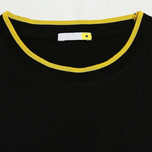 เสื้อยืดถักสำหรับผู้ชายใส่สบายและระบายอากาศได้ดีเสื้อลำลองสีพื้นดีไซน์เป็นเอกลักษณ์ทำจากโรงงาน - Product Image 6