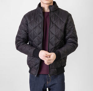 Unisex 100% Polyester Breathable Windproof Plus Size Print Puffer Jacket Custom Solid Color Oversized <b>Zip</b>-<b>Up</b> Autumn Winter Men - Product Image 1