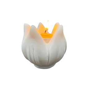 Decorative <b>Candle</b> Holder with <b>Marble</b> Base Candlestick for Room Tabletop Decor - Product Image 5