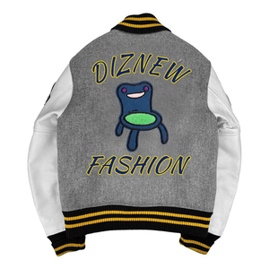 Chaqueta Varsity Personalizada al por Mayor para Hombre, 100% Lana, con Cuello Alto, Capucha, Resistente al Viento, con Logotipo Frontal, para Invierno - Product Image 2