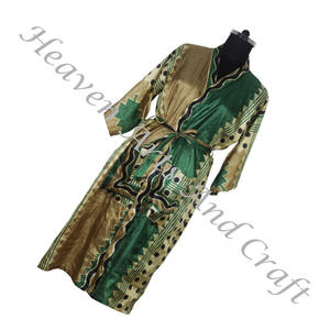 KL002 Beautiful Vintage Sari Kimono Long Robe Vintage Summer Floral Print Bohemian Oversized Full Length Sleeve Holiday Vintage - Product Image 2