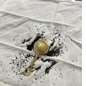 Made in India Modern Handwoven Brass <b>Tea</b> Strainer with Fine Wire Mesh Loose Leaf <b>Tea</b> <b>Infuser</b> Kitchenware <b>Tea</b> Strainer - Product Image 6