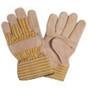 Guantes de trabajo de cuero real Guantes de seguridad de grado con material de revestimiento de poliéster de vinilo de látex Tamaño XL - Product Image 1
