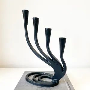 Elegant Modern Gold Silver Crystal Adorned Metal Candelabra Centerpiece for Christmas Dinner Engagement Parties Home Decoration - Product Image 5