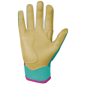 Guantes de Bateo de Manga Corta Serie Original BRUCE BOLT - Verde Menta/Rosa con Multicolor - Product Image 3