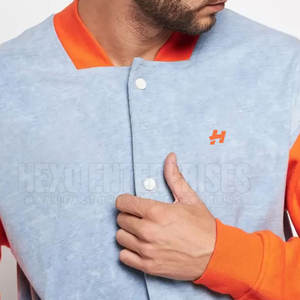 Cómodo invierno cálido hombres Letterman chaqueta a prueba de viento hombres Letterman chaqueta en precio razonable - Product Image 5