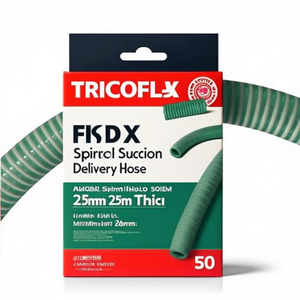 TRICOFLEX Spiral Suction Delivery Hose Green Inner Diameter 32mm 2.5mm Thick 50m Roll <b>Plastic</b> Films & Rolls Pack Size 50 - Product Image 3