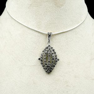 Colgante de Plata de Ley 925 con piedras preciosas de circón chapadas en rodio, joyería clásica de boda, regalo para ella - Product Image 4