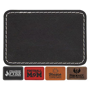 Patchs en cuir noir pour HatsBlank Laser gravure similicuir avec presse à chaud adhésif fer-sur Laser graveur cuir matériel - Product Image 3