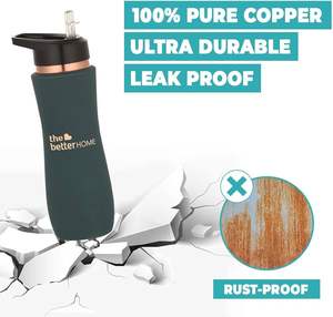 High Quality Pure Copper <b>Water</b> <b>Bottle</b> with Custom-printed Low Price with Premium Packaging Use for Drinking <b>Water</b> ,yoga ,<b>gym</b> - Product Image 5