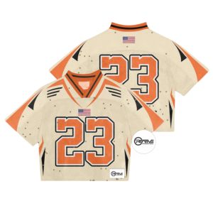 เสื้อฟุตบอลผ้าตาข่ายถักแบบระบายอากาศ พิมพ์ลายซับลิเมชั่น ทรงโอเวอร์ไซส์ สไตล์สตรีทแฟชั่น ทรงบ็อกซี่ สำหรับผู้ชาย - Product Image 5