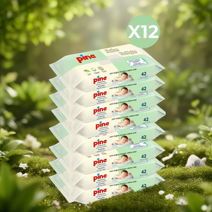 Lingettes humides pour nouveau-nés, lot de 42 - 12 paquets de lingettes nettoyantes douces - Product Image 3