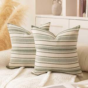 Funda de cojín tejida decorativa Cojín de suelo tejido a mano Cojín de algodón de gran tamaño Estilo bohemio - Product Image 4