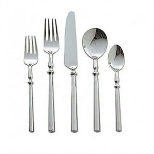 Juego de cubiertos de acero portátil con mango de ramita de latón de color negro perfecto para cubiertos de mesa y uso de bodas - Product Image 2