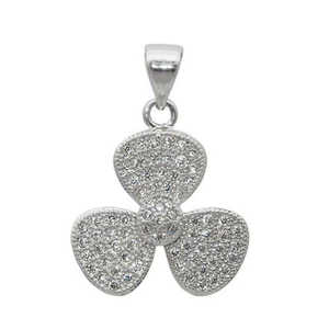 Tip Top Fashions Pendentif plaqué argent 1203215 avec pendentifs et breloques à la mode en diamant de zircone cubique - Product Image 1