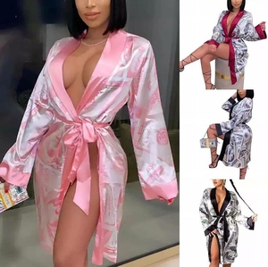 ชุดนอนแขนสั้นสำหรับฤดูร้อนชุดนอนขนาดใหญ่ชุดคลุมอาบน้ำผ้าไอซ์ซิลค์สุดเท่ชุดใส่อยู่บ้านตอนเช้า - Product Image 2