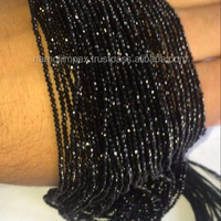 Spinelle noire, pierre précieuse 100% naturelle, perles facettées, pierres précieuses en vrac, bijoux, marque NARNOLI IMPEX certifiée, 7-10 jours
