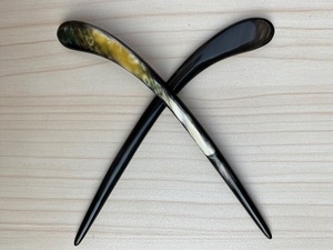 Polished Finish Buffalo Horn <b>Hair</b> <b>Pins</b> for Women's Ox Horn <b>Hair</b> Styling Stick Natural Accessory - Product Image 6