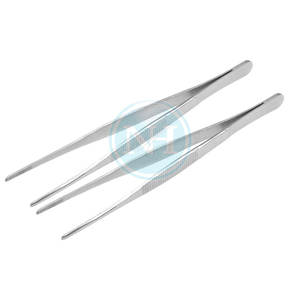 Pinces à pansements droites médicales délicates avec mâchoires dentelées pour une prise en main précise, pinces à pansements droites dentelées - Product Image 6