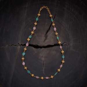 Handmade Wood Mala Necklace with Pearl and Tassel for Buddhist Gifts and Parties - Product Image 1