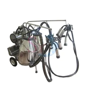 Mobile Small Piston Type Single Bucket Cow Milking Machine Price Electric Portable Sheep Milk Extruder