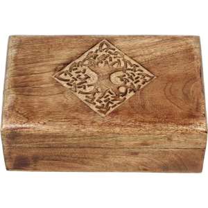 Boîtes de rangement en bois modernes de style vintage avec un design sculpté de qualité pour la décoration intérieure Bijoux en forme de rectangle directement de l'Inde - Product Image 2