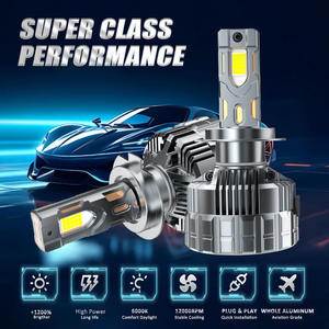 Accesorios para coche luces Led F33V seis tubos de cobre Canbus 500W 60000LM faros Led H11 H7 HB3 HB4 bombilla de faro Led para coche - Product Image 2