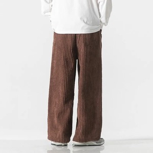 Pantalons décontractés pour hommes Streetwear Pantalons droits en velours côtelé Pantalons amples à jambes larges de couleur unie vintage pour hommes Pantalons Harem pour couples - Product Image 3