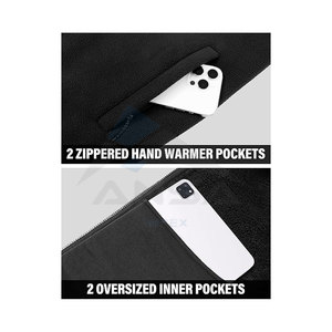 Chaqueta de Forro Polar Sherpa, Abrigo Cálido de Invierno con Cierre Completo, Grueso y Suave, Ropa de Abrigo para Exteriores con Bolsillo con Cierre Seguro - Product Image 4