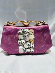 Bolso de mano de resina moderno y minimalista para mujer, accesorios de tendencia, bolsos de Crescent Crafts - Product Image 4