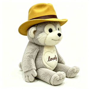 Peluche de rana verde claro personalizado, peluche de rana con mejillas rosadas, peluche de rana con sombrero fedora rosa - Product Image 4