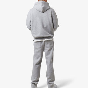 Vente hommes sweat à capuche costume hiver plaine solide vêtements de sport sweats à capuche coton et pantalon unisexe épais confortable élégant - Product Image 2
