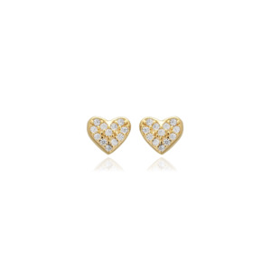 Minimalist <b>Heart</b> Design CZ Stone 925 <b>Silver</b> <b>Stud</b> <b>Earrings</b> Jewelry Handcrafted Wholesale Turkish Fine Jewelry - Product Image 1