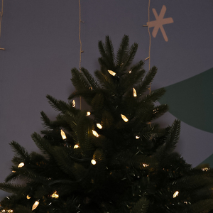 6FT PVC PE Cây giáng sinh C3 <span class=keywords><strong>LED</strong></span> chuỗi Lights pre-lit trang trí kỳ nghỉ - Product Image 3