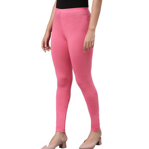 Mallas de gimnasio de cintura alta personalizadas en rosa, pantalones de yoga para mujer con realce de glúteos, mallas de compresión de punto transpirables - Product Image 2