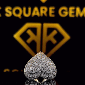 Bague unisexe en moissanite entièrement pavée en forme de cœur chrétien, style hip-hop, taille ronde, pour mariages et cadeaux - Product Image 4