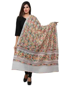 Indian Colorful Phulkari Dupatta Embroidered Floral Design Hijab New Fashion Phulkari Stole Dupatta