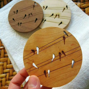 Artículos de artículos de cocina y mesa hechos a mano de alta calidad-ASISTENCIA de tamaño personalizado Posavasos redondo de madera Estilo clásico Venta al por mayor Vietnam - Product Image 1